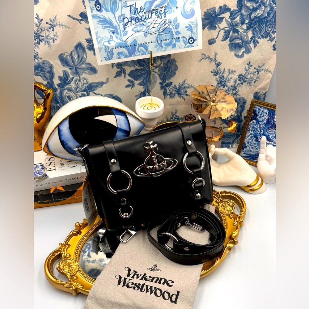 🆕 VIVIENNE WESTWOOD 🧿 NWT Betty Mini Satchel Black - AUTHENTICATED - Picture 3 of 16
